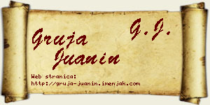 Gruja Juanin vizit kartica